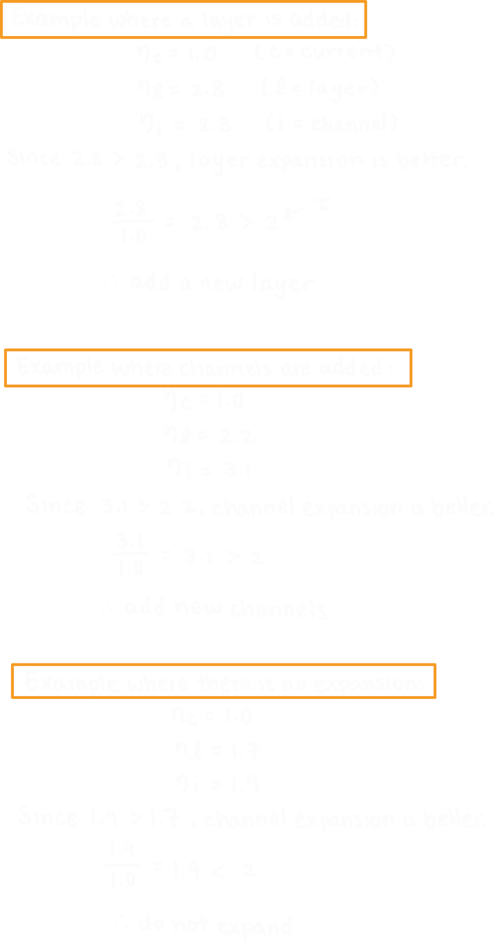 Examples of expansion score decisions