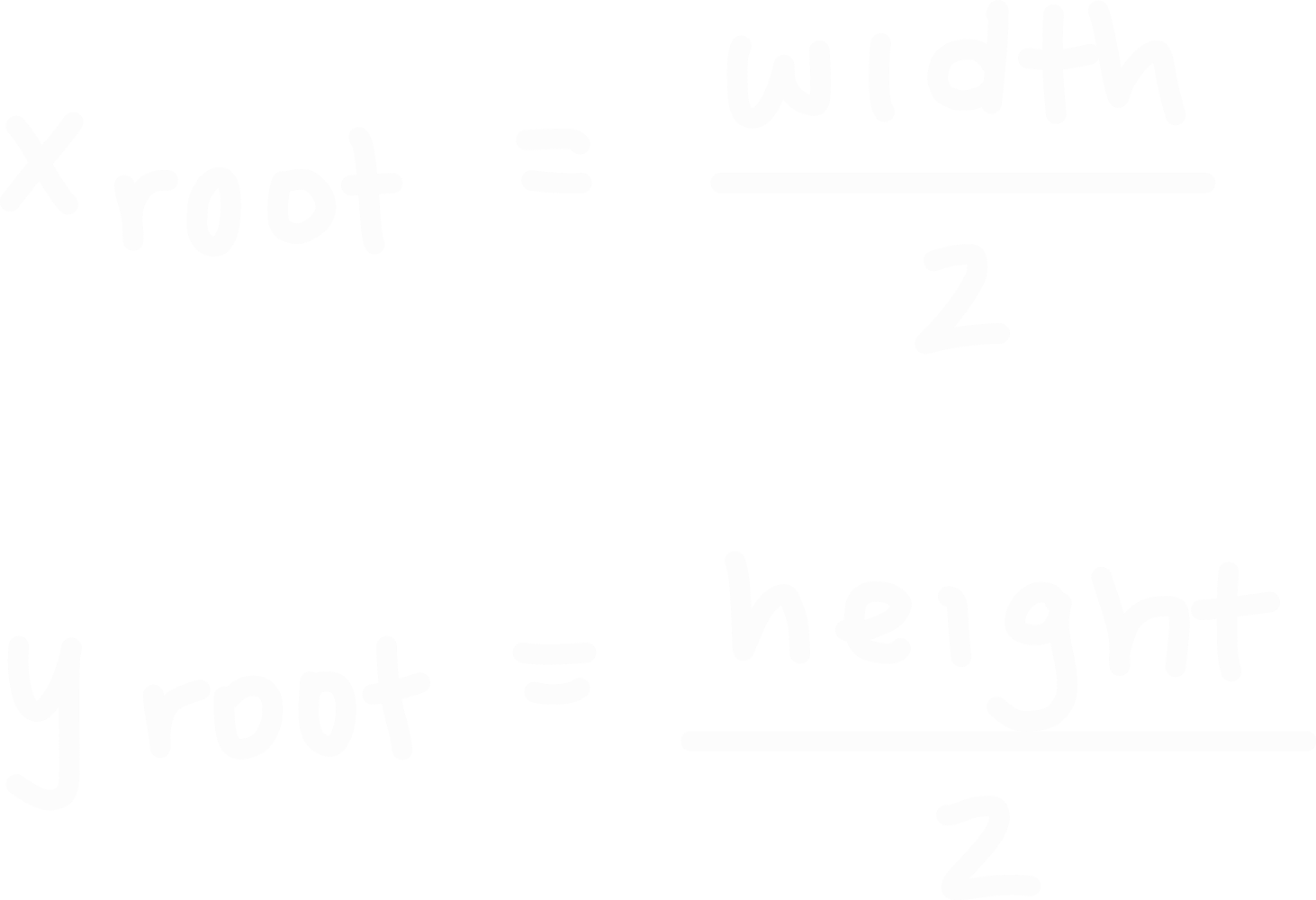 Root node coordinate calculation