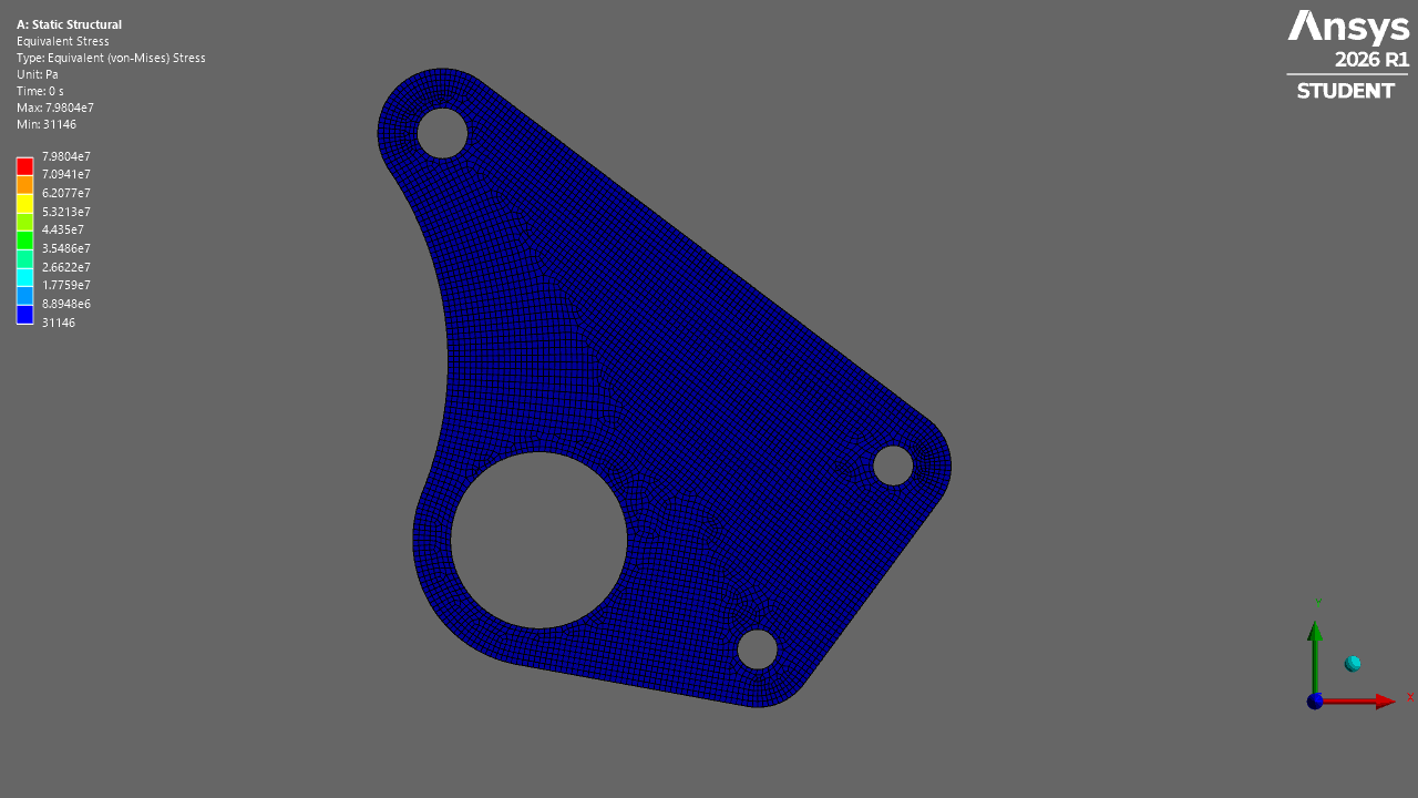 Front blank bellcrank FEA