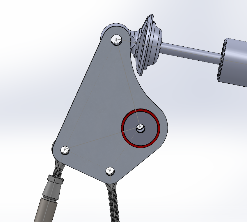 Front bellcrank secondary clearance check