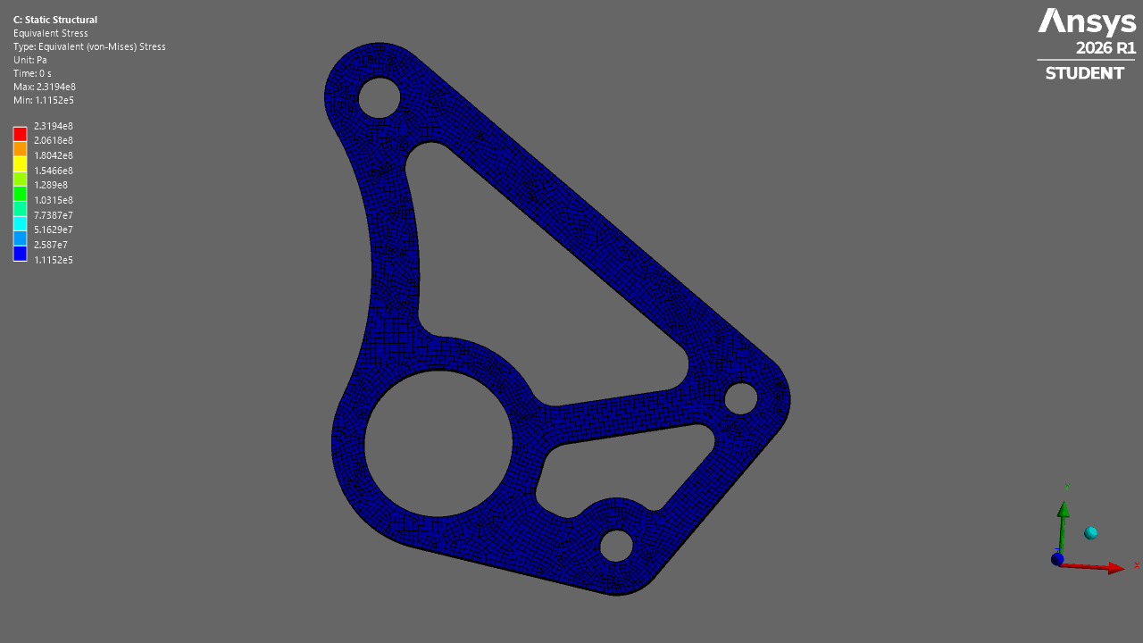 Front cut bellcrank FEA