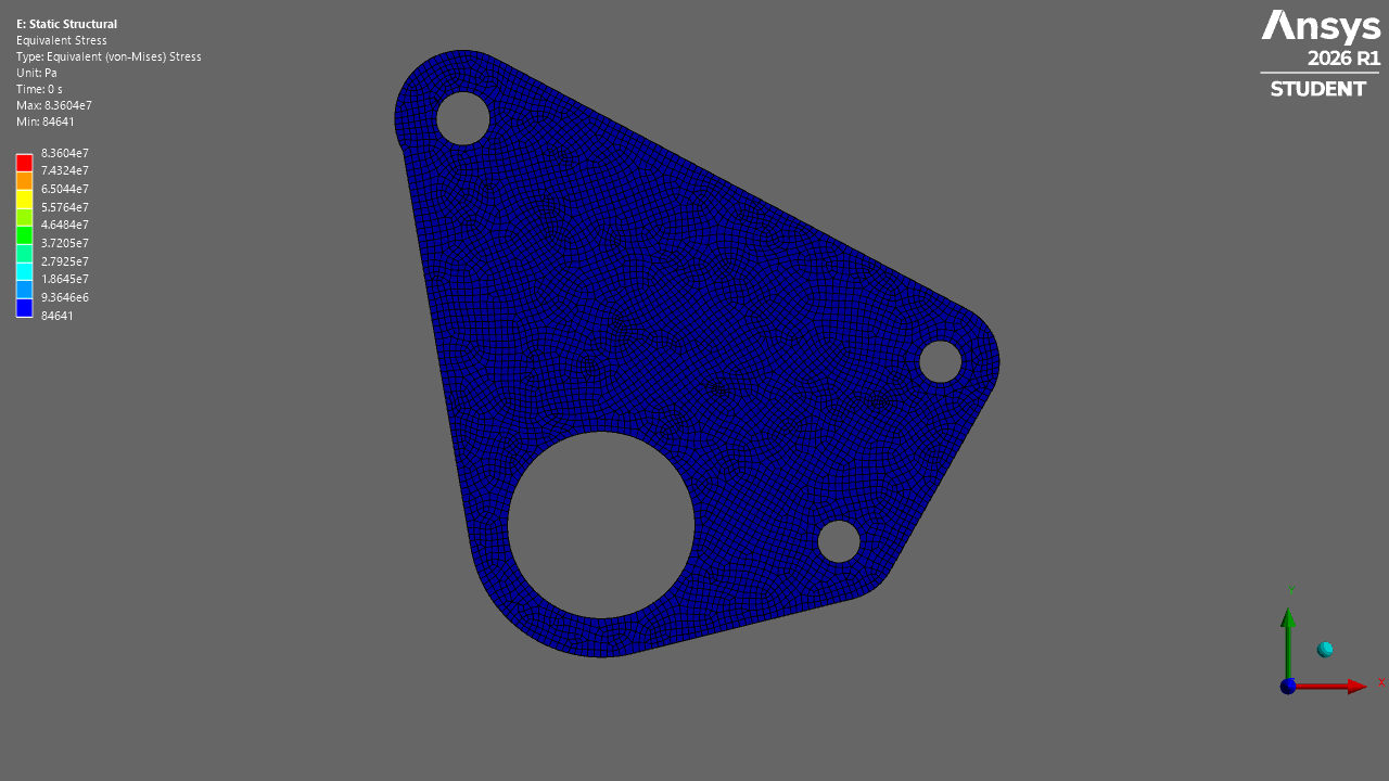 Rear blank bellcrank FEA