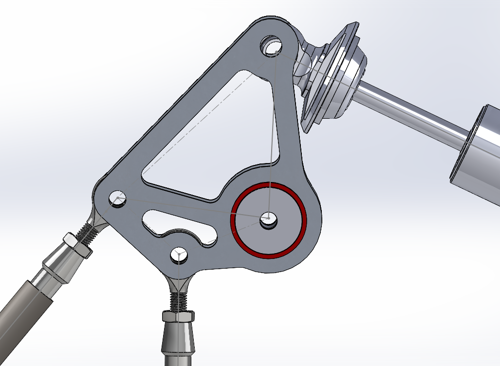 Rear bellcrank secondary clearance check