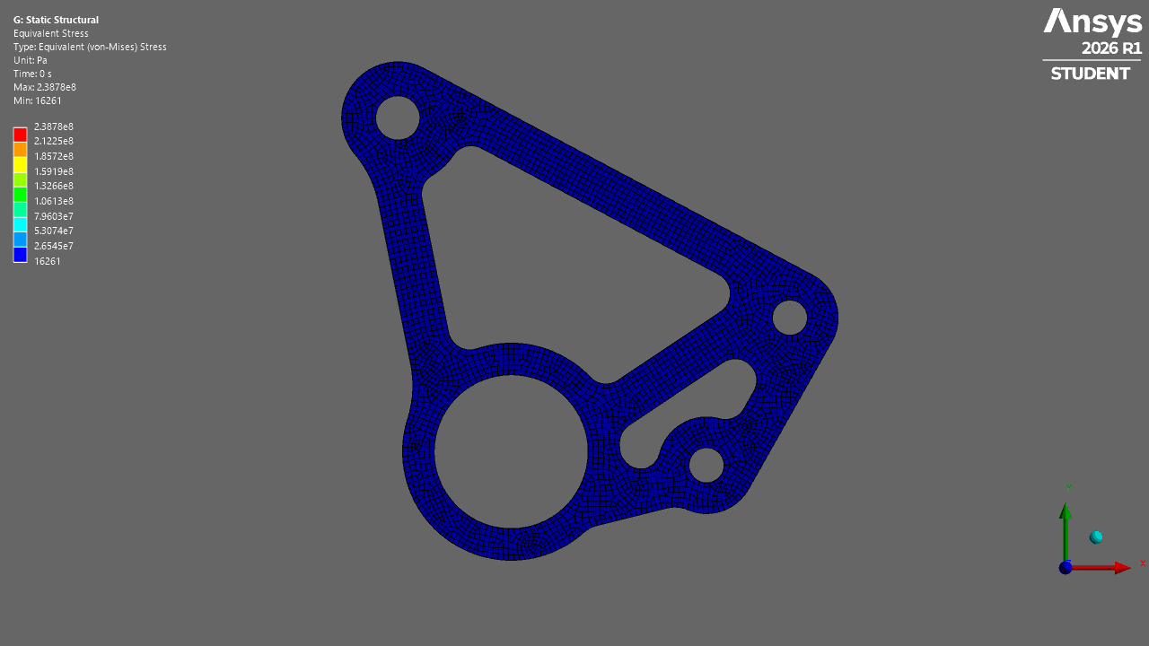 Rear cut bellcrank FEA