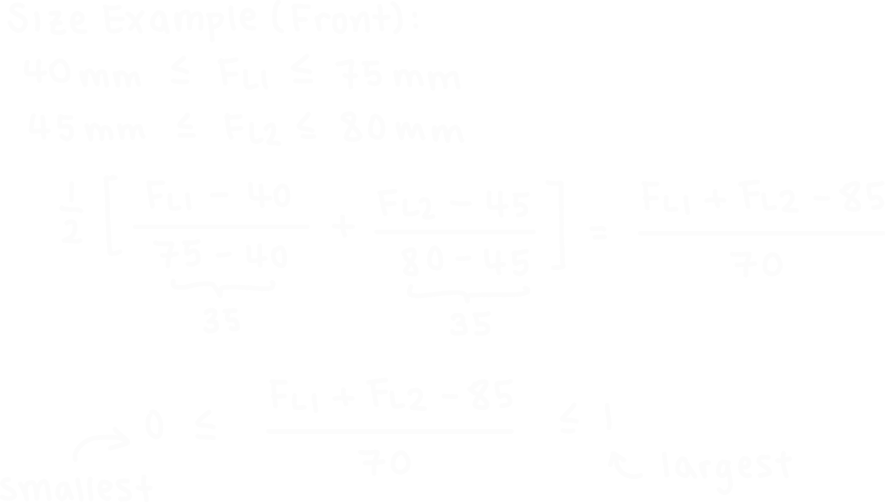 Bellcrank size calculation