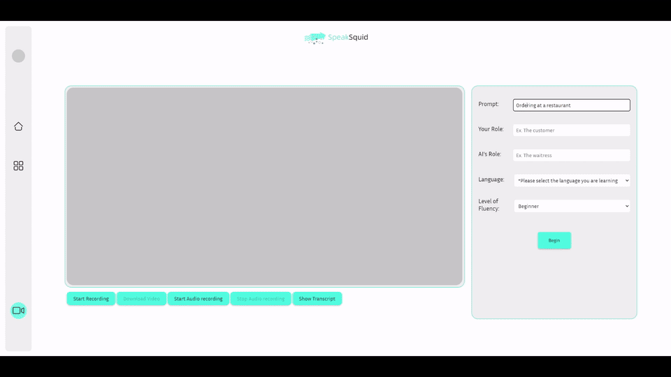 Speak Squid video recording and session playback demonstration